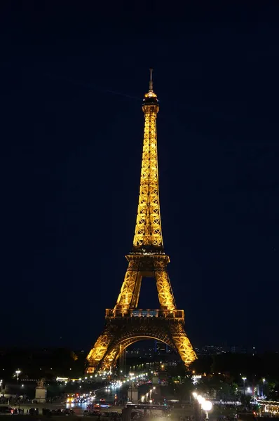 Tour Eiffel Dans Nuit — Photo