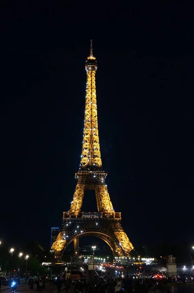 Eiffelturm Der Nacht — Stockfoto