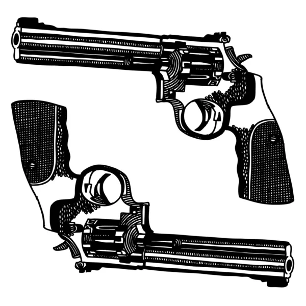 Ilustración vectorial con pistolas — Vector de stock