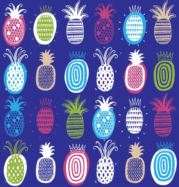 çizilmiş vektör ananas