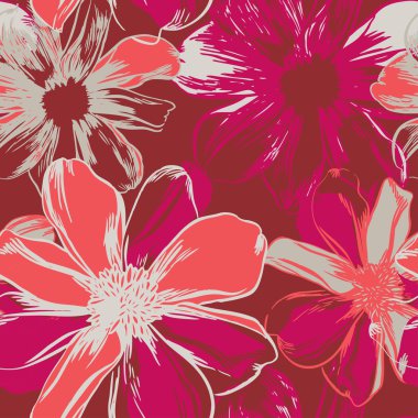 Çiçekli vektörsüz desen