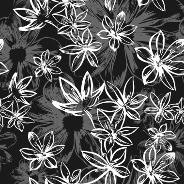 Çiçekli vektörsüz desen