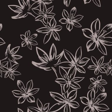 Çiçekli vektörsüz desen