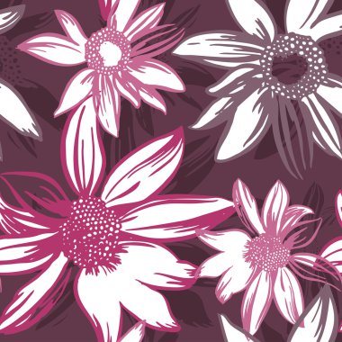 Çiçekli vektörsüz desen