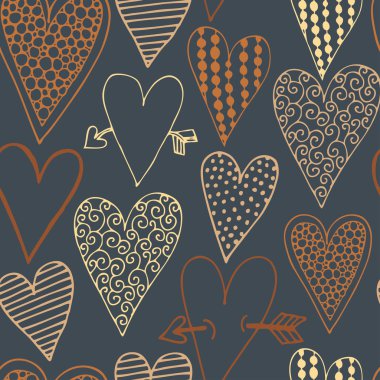 vektör dekoratif kalpleri ile seamless modeli