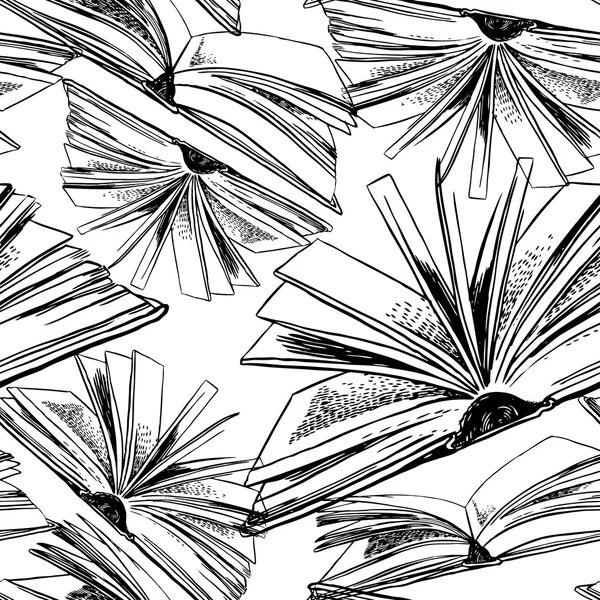 Kitaplar Dikişsiz desen arka plan.