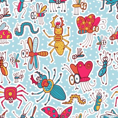 vektör komik böcekler