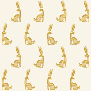 Tavşanlı vektörsüz desen