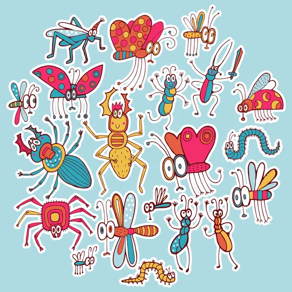 vektör komik böcekler