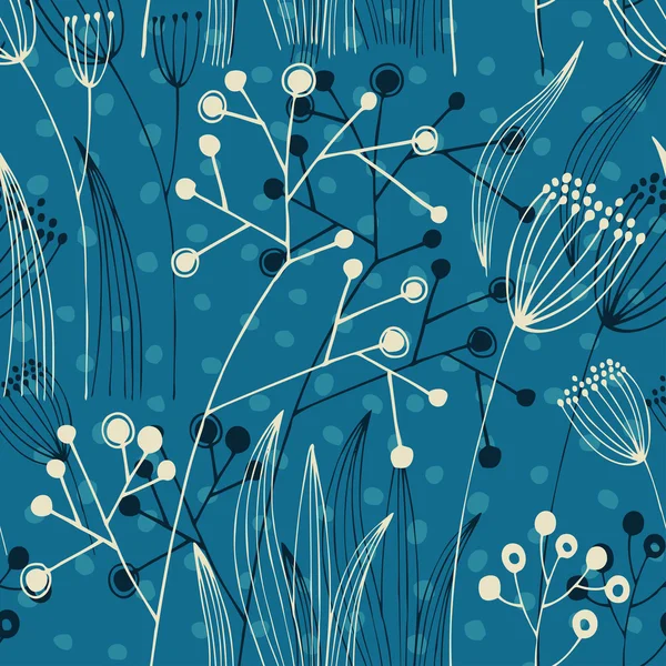 Vector patrón sin costura con flores — Archivo Imágenes Vectoriales