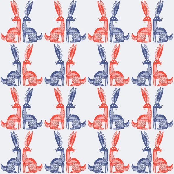 ウサギのベクトルシームレスパターン — ストックベクタ