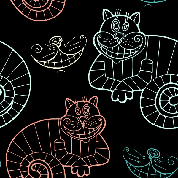 Иллюстрация улыбающихся чеширских кошек — стоковый вектор