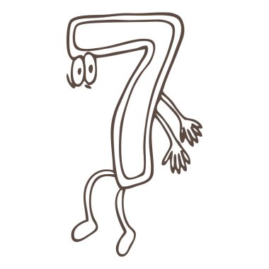 neşeli numarasını elle çizilmiş