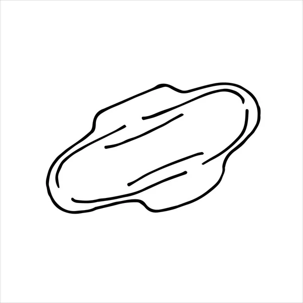 Διανυσματική Απεικόνιση Απλό Στυλ Doodle Γυναικεία Σερβιέτα Εμμηνόρροια Περίοδος Θέμα — Διανυσματικό Αρχείο