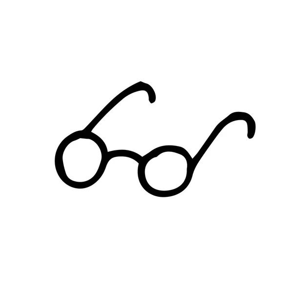 Desenho Vetorial Estilo Doodle Óculos Ilustração Óculos Redondos Simples —  Vetores de Stock