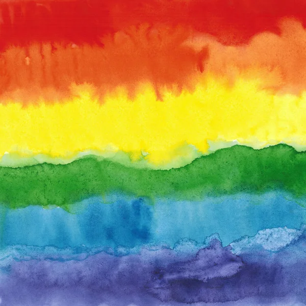 Regenbogenfahne Aquarell Lgbt Lgbtq Pride Month Concept Hintergrund Mit Kopierraum — Stockfoto