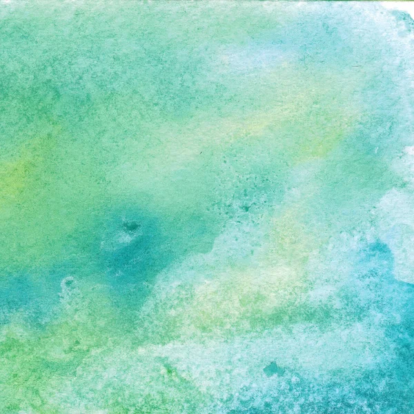 Gelbgrün Blau Abstraktes Aquarell Künstlerische Bunte Hintergrund Mit Kopierraum Für — Stockfoto