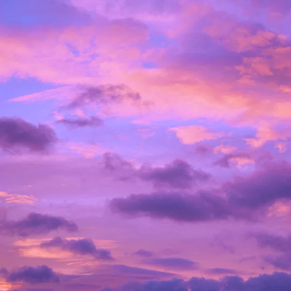 Purple Orange Pink Sunset Beautiful Evening Sky Clouds Background Design — Foto Stock