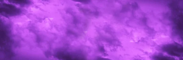 Purple Pink Sky Clouds Background Copy Space Design Wide Banner — Fotografia de Stock