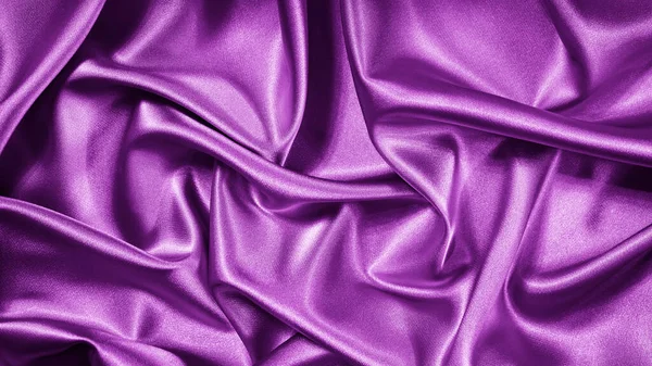 Raso Seta Rosa Porpora Pieghe Superficie Tessuto Lucido Bello Sfondo — Foto Stock