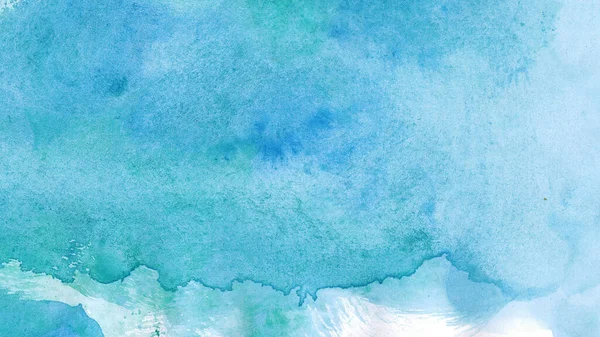 Светло Зеленая Синяя Акварель Абстрактный Рисунок Бирюзовый Фон Копировальным Пространством — стоковое фото