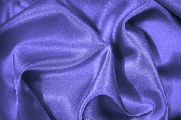 Raso Seta Blu Porpora Belle Pieghe Morbide Superficie Tessuto Lucido — Foto Stock