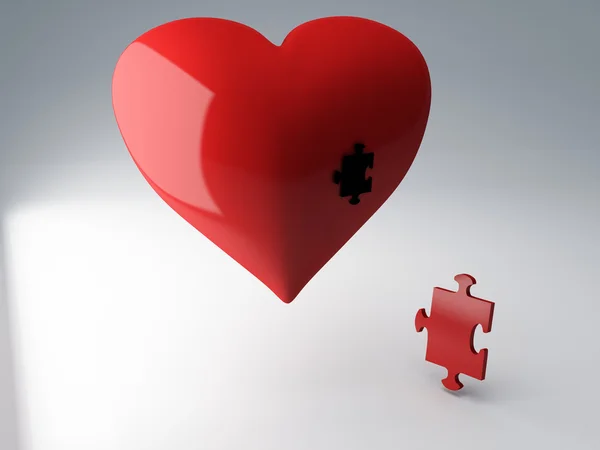 Red heart 3d — Stock Photo, Image