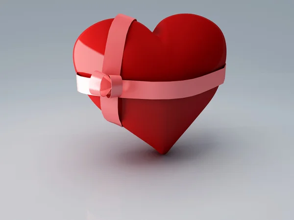 Red heart 3d — Stock Photo, Image