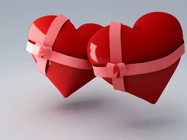 Red heart 3d — Stock Photo, Image