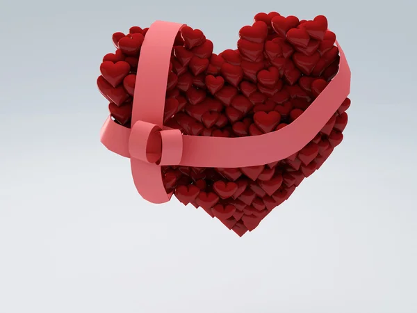 Red heart 3d — Stock Photo, Image