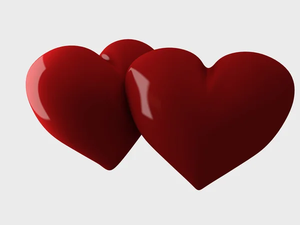 Cuore rosso 3d — Foto Stock