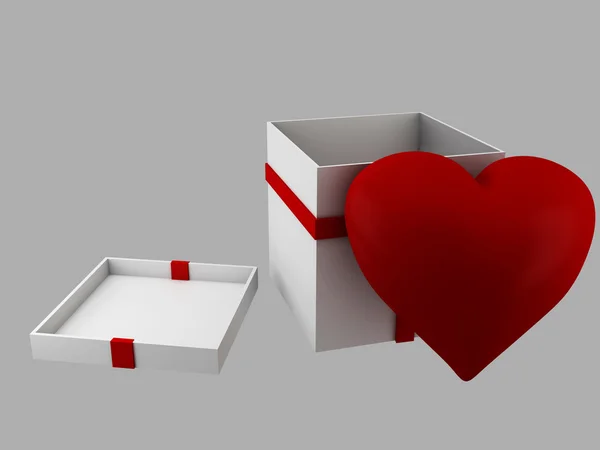 Red heart for Valentines Day — Stock Photo, Image