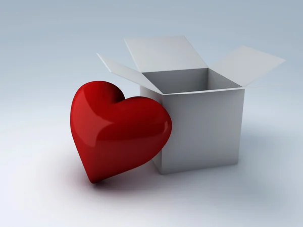 Red heart for Valentines Day — Stock Photo, Image