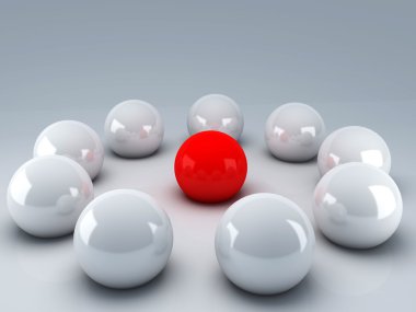 ekip çalışması kavramı kırmızı lider Top