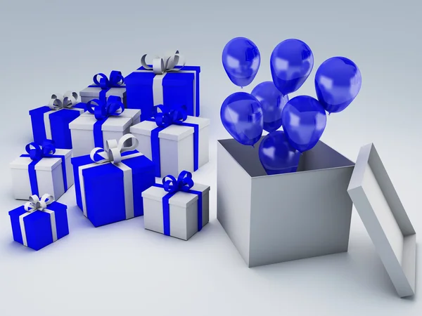 Scatola regalo di compleanno — Foto Stock