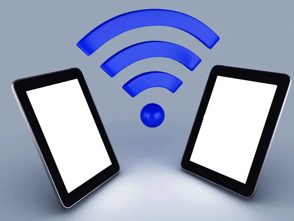 Wifi network tablet pc — Stock Photo, Image