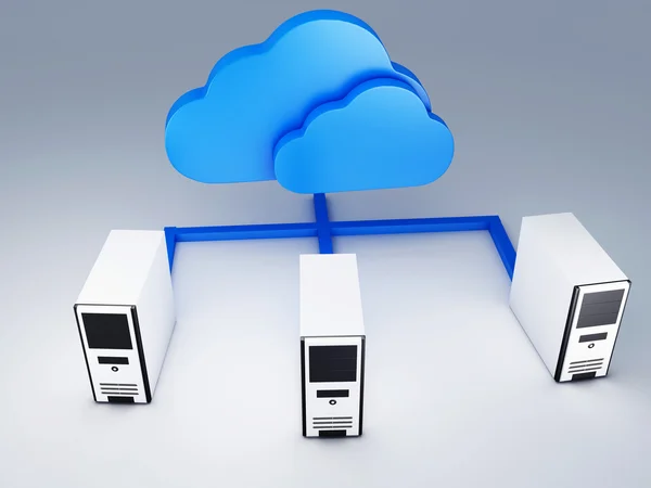 Concept de Cloud Computing — Photo