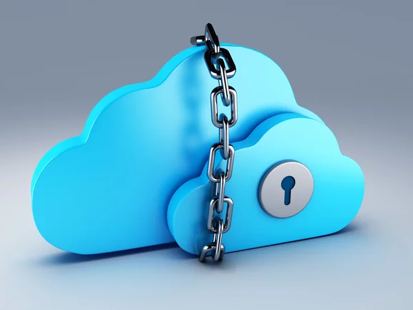 Cloud computingu, bezpečnost — Stock fotografie