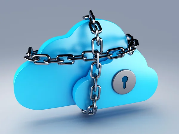 Cloud computingu, bezpečnost — Stock fotografie