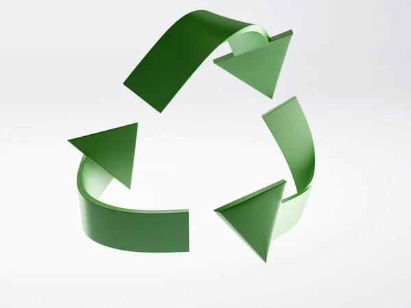 Recyklingu ikona 3d — Zdjęcie stockowe