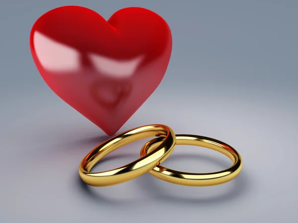 金の結婚指輪 — ストック写真
