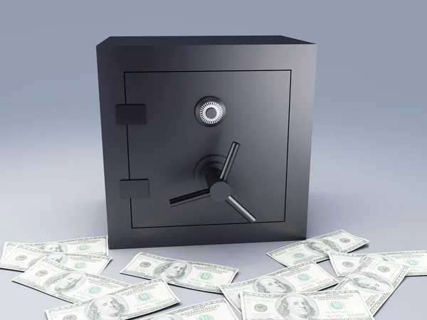 Banksafe mit Geld — Stockfoto