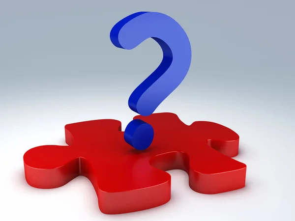 Question Mark puzzle. Concept Graphic — Stock Photo, Image