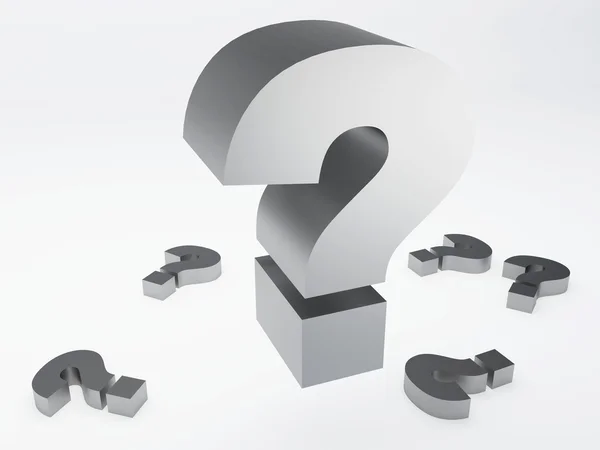 Question mark sign. isolated white — Stock Photo, Image
