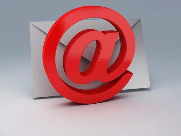 AT symbol and Email icon. — Stock Photo, Image