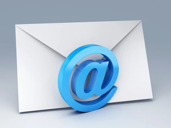 AT symbol and Email icon. — Stock Photo, Image