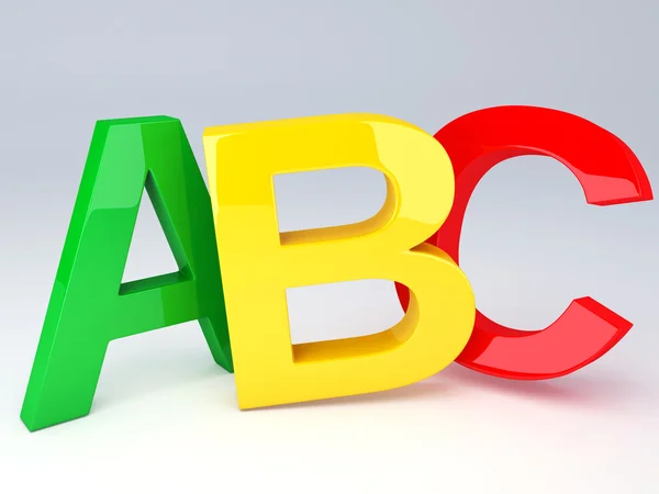 ABC brieven. onderwijs concept. 3D illustratie — Stockfoto