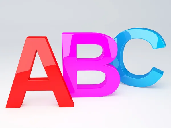 ABC brieven. onderwijs concept. 3D illustratie — Stockfoto