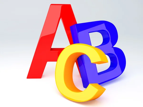 ABC brieven. onderwijs concept. 3D illustratie — Stockfoto