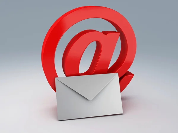 AT symbol and Email icon. — Stock Photo, Image